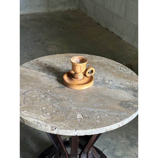 A nice candle holder made in Sweden circa 1970s. Constructed of pine and having great vintage charm.