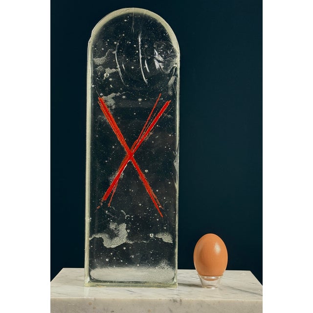 Contemporary Vintage Abstract Glass Sculpture by Finn Lynggaard For Sale - Image 3 of 8