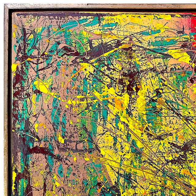 It has been said that the best works of art speak to you.. And this abstract drip painting most definitely makes a...