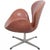 Vintage Swan Chair in Red Patinated Leather by Arne Jacobsen, 1960s For Sale - Image 11 of 13
