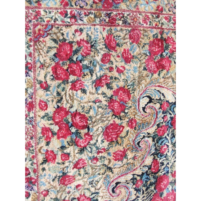 Early 20th Century Antique Persian Kerman Laver Carpet, Circa 1920s, 8'8" X 14'9" For Sale - Image 5 of 14