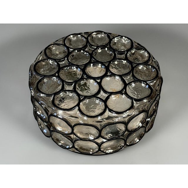 Vintage Ceiling Lamp in Glass and Metal from Glashütte Limburg, 1960s For Sale - Image 13 of 18