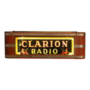 Vintage Clarion Radio Neon Counter Display Sign