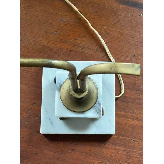 Vintage Brass Lamp With Marble Base For Sale - Image 12 of 12