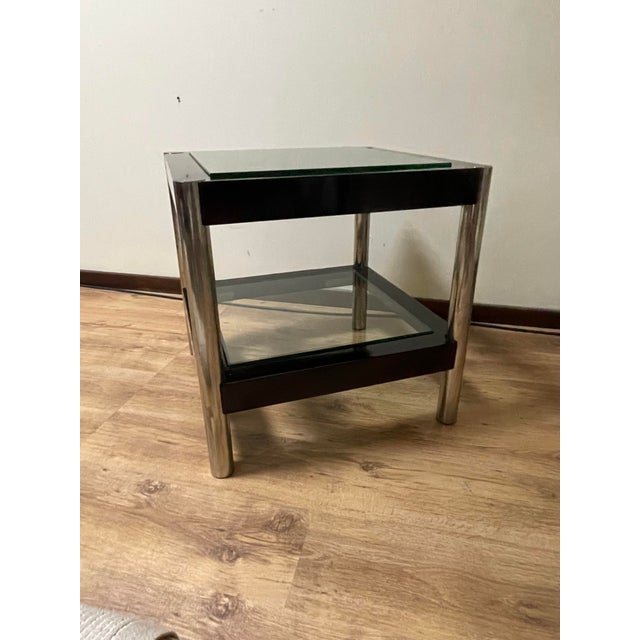 Modern Coffee Table with Glass Shelves, 1970s For Sale - Image 4 of 16