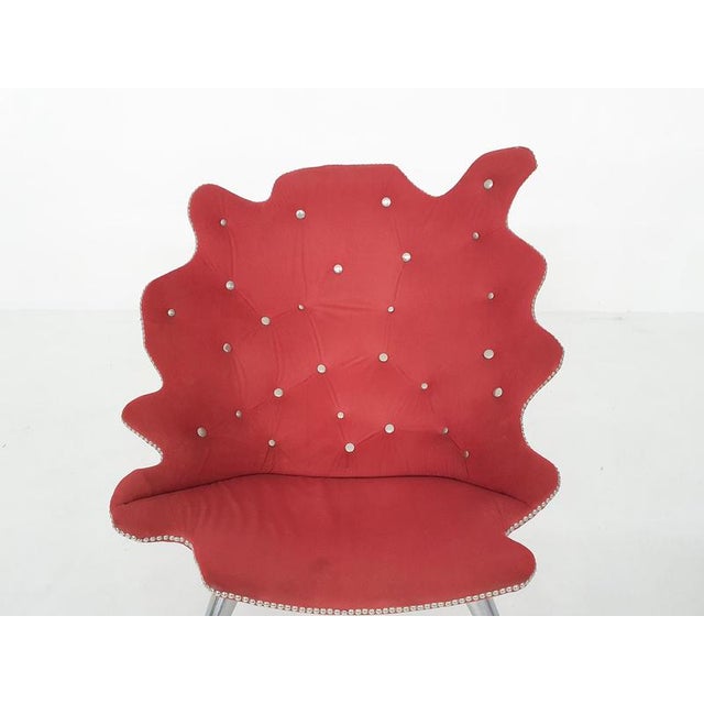 Metal Asymmetrical Lounge Chair, 1980s For Sale - Image 7 of 10