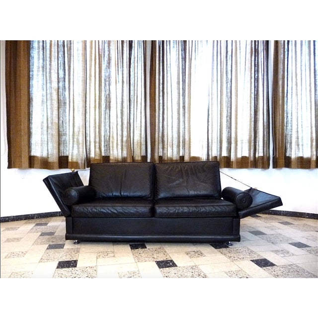 Classical Leather Knole-Type Two-Seater Sofa, Germany, 1960s For Sale - Image 9 of 18