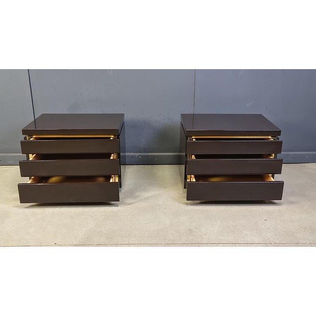 Jean Claude Mahey Bedside Cabinets from Jean Claude Mahey, 1970s, Set of 2 For Sale - Image 4 of 12