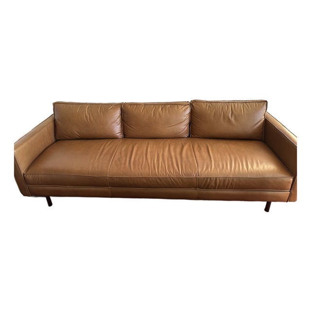 West End Modern Genuine Leather Sofa For Sale