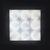 Italian modern spiral shape modular wall lamps in white acrylic glass, 1980s Set of nine wall lamps with square base and...