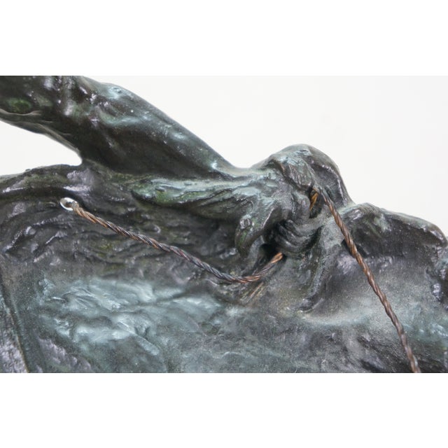 Mid 20th Century Frederic Remington Roman Bronze Works Bronco Buster Sculpture 23" For Sale - Image 15 of 15