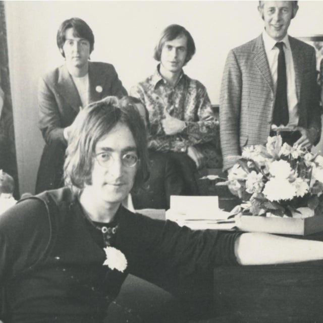 Henry Grossman, The Beatles in Office, Black and White Photoograph, 1970s For Sale