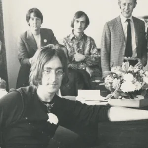 Henry Grossman, The Beatles in Office, Black and White Photoograph, 1970s
