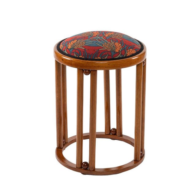 stool, model Fledermaus, designed by Josef Hoffmann and Gustav Siegel, executed by J. & J. Kohn, ca. 1908 material and...