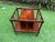 Wood Vintage Faux Bamboo Burl-Top Magazine Rack Side Table For Sale - Image 7 of 14