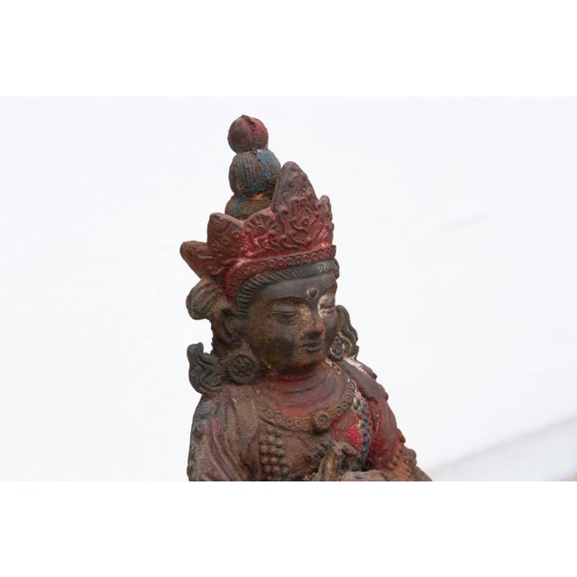 19th Century Himalayan Enlightenment, Metal Buddha Figure For Sale - Image 5 of 10