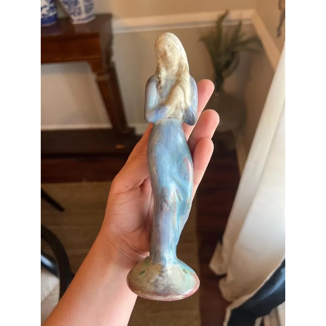 Rare Vintage Michael Andersen Denmark Pottery Lady Figurine With Persia Glaze For Sale - Image 9 of 10