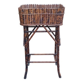 Bamboo Floor Planter, 1940s For Sale