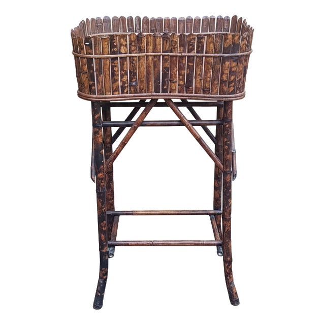 Bamboo Floor Planter, 1940s For Sale