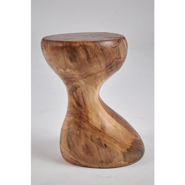 Wood Sculptural Side Table by Logniture For Sale - Image 10 of 14
