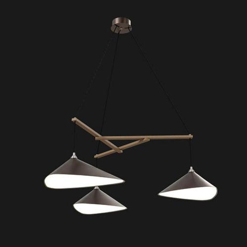 Emily group of three chandelier in steel with dark bronze finish by moss objects. Dimensions: w 110 x d 110 x h 40 cm....