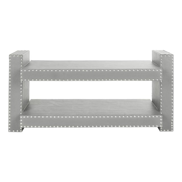 Garson 1 Shelf Accent Table in Grey For Sale