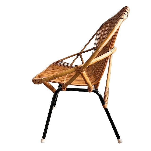 Vintage Rattan Bench from Rohe Noordwolde, 1960s For Sale - Image 5 of 8