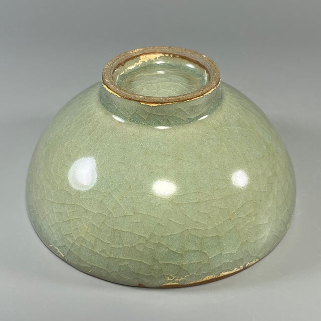 15th Century & Earlier Antique Chinese Celadon Crackle‑Glaze Bowl, Collectible For Sale - Image 5 of 5
