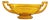 Antique Art Deco Fruit Bowl in Amber Glass from Val Saint Lambert, 1930s For Sale