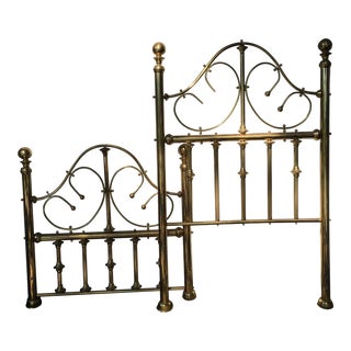 Vintage Brass Twin Bed For Sale