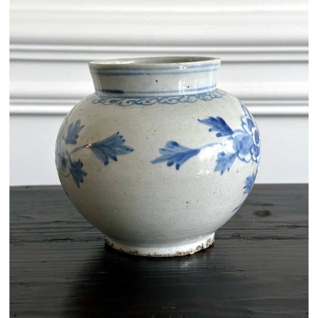 Antique Korean Porcelain Peony Jar Joseon Dynasty For Sale In Atlanta - Image 6 of 12