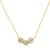A diamond necklace that features three champagne diamonds set along a thin, delicate chain. The charming design has...