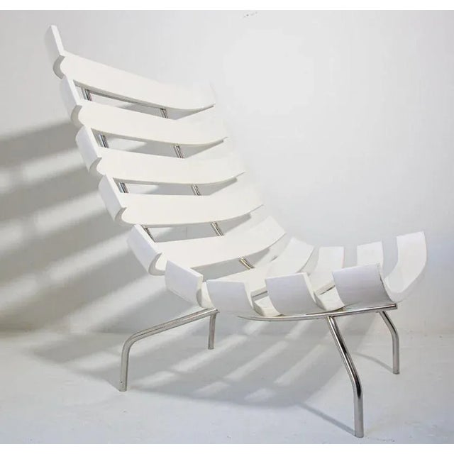 White Early 21st Century Costela Style Lounge White Chair After Martin Eisler Carlo Hauner For Sale - Image 8 of 13