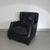 Amadeus natuzzi lounge chair / black leather classic style armchair, with a slightly open base, amadeus has a winding...