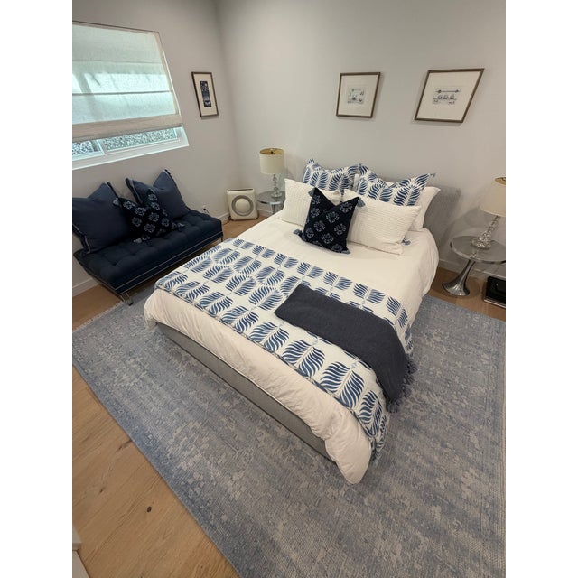 Textile Design Within Reach (Dwr) Nest Storage Bed - Queen in Fog Pebble Weave, Made in Italy For Sale - Image 7 of 9