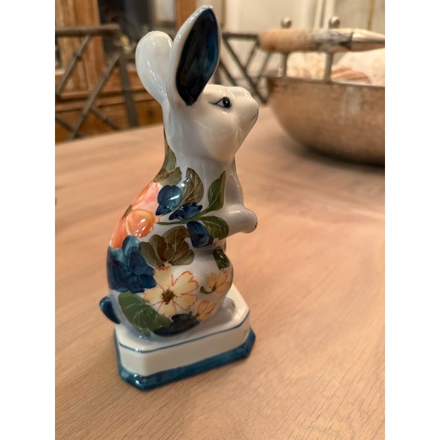 Vintage Floral Bunny Rabbit For Sale - Image 9 of 12
