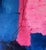 Pink & Blue Composition Original Abstract Colorfield Painting on 46.5” by 36” Un Stretched 20 Oz Canvas For Sale In Los Angeles - Image 6 of 7