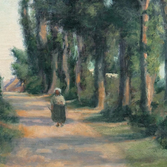 American 'Eucalyptus Road, Sunset', Early 20th Century, American Impressionist Landscape For Sale - Image 3 of 8