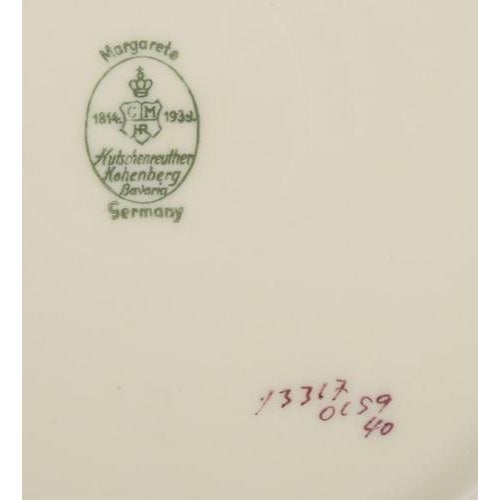 German Margarete Dinner Plates from Hutschenreuther, 1930s, Set of 6 For Sale - Image 4 of 5