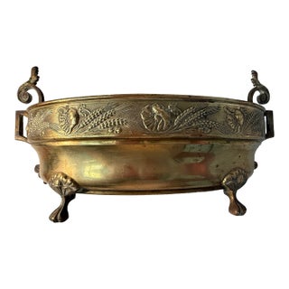 French, Antique Brass Footed Jardiniere For Sale