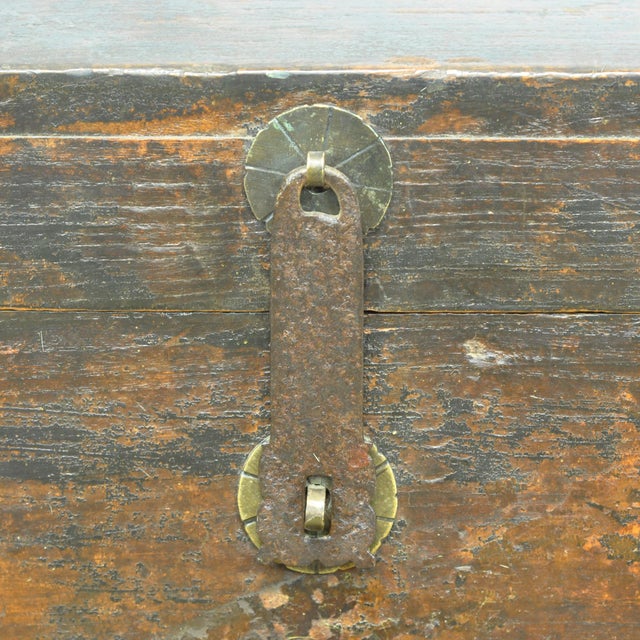 Antique Japanese Wooden Chest, 1890 For Sale - Image 14 of 17