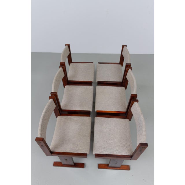 Danish Brutalist Rosewood Dining Chairs from Gangsø Møbler, 1970s, Set of 6 For Sale - Image 15 of 18