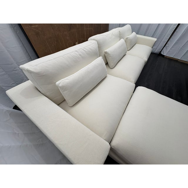 RH Restoration Hardware Lugano Modular 4-Piece Chaise Sectional Made in Italy | Designed by Jan te Lintelo | Classic 43"...