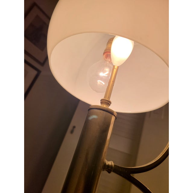 Mid-Century 1950s Brass Double Arm Table Lamp For Sale - Image 10 of 14