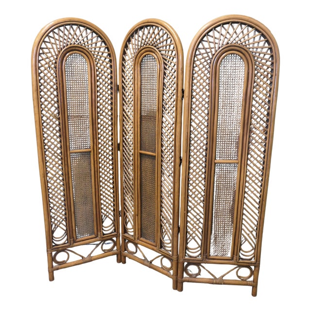 Mid-Century Modern Bamboo Room Divider, 1960 For Sale
