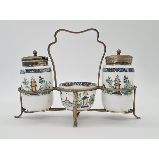 Vintage Pagoda Spice Set from Crown Staffordshire, England, 1970s For Sale - Image 4 of 13
