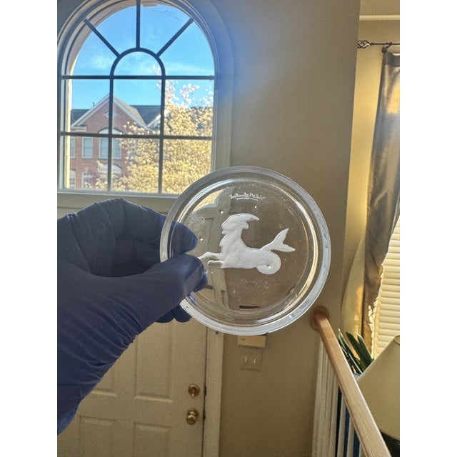 This is a stunning vintage set of 11 crystal coasters from the prestigious Belgian maker, Val St Lambert. Each piece is...