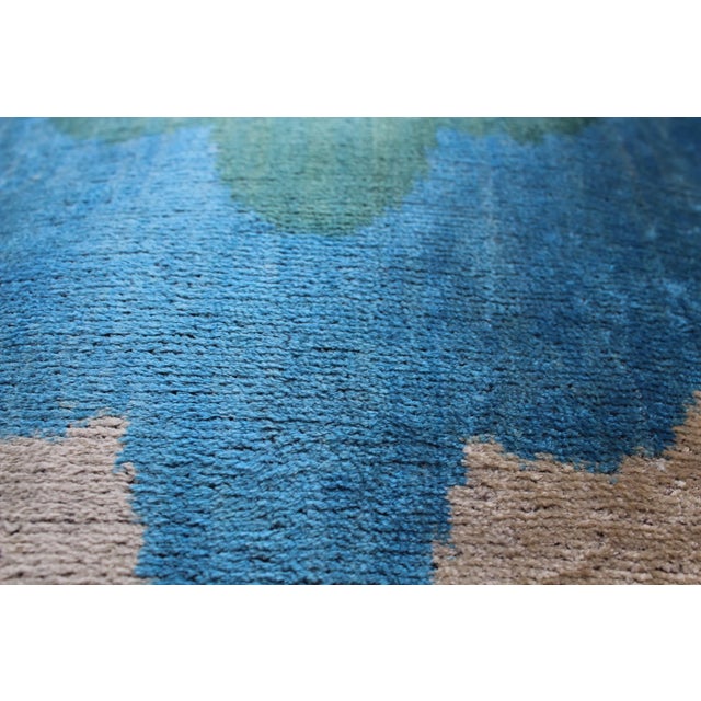Contemporary Velvet Ikat Bohemian Throw Pillow For Sale In Washington DC - Image 6 of 11