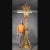 High-quality carved beech wood, painted and gilded with poliment. Multiple articulated column shaft, finely carved down to...
