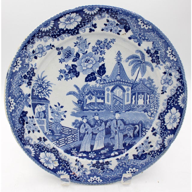 English C. 1820-30 Pair of English Pearlware Plates For Sale - Image 3 of 5